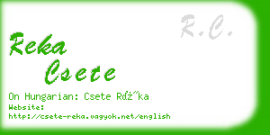 reka csete business card